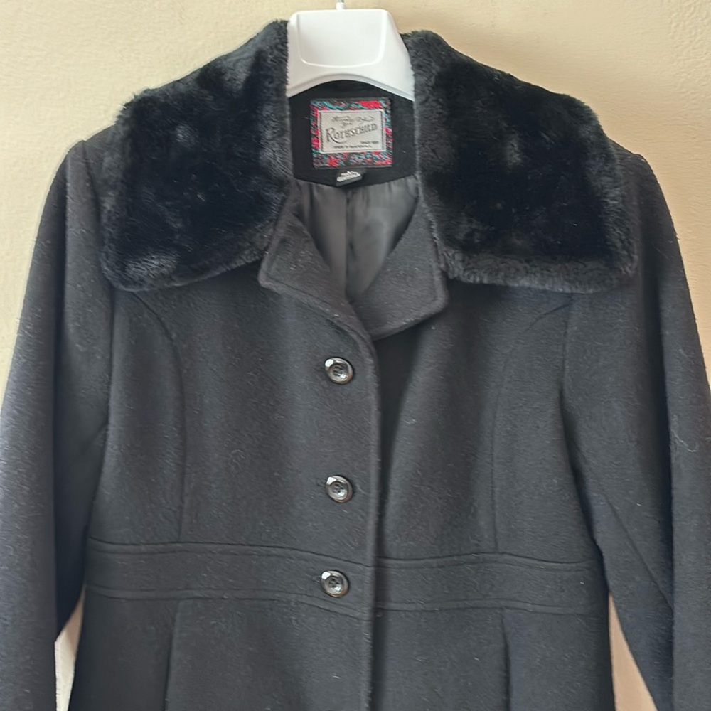 Rothschild girls wool winter coat black 14 - Picture 1 of 5